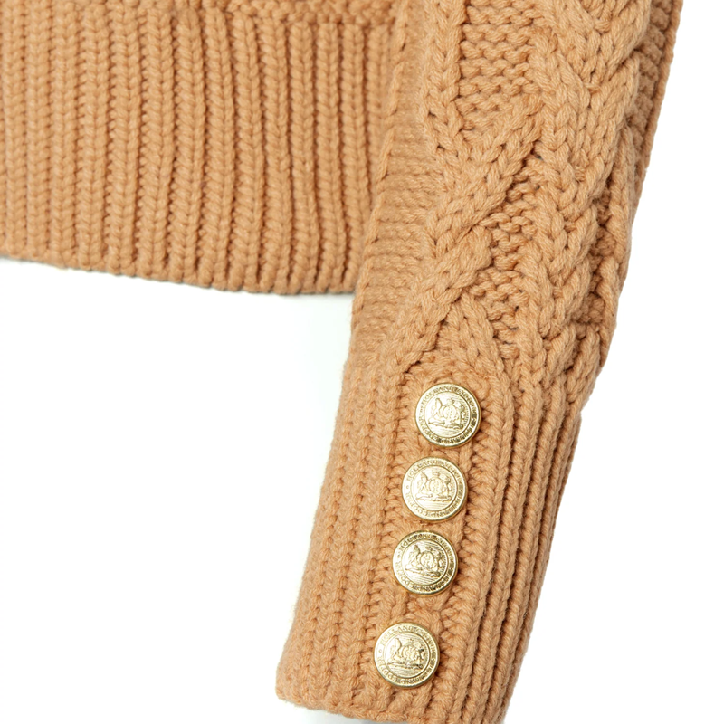 Holland Cooper Belgravia Cable Knit - Camel-4